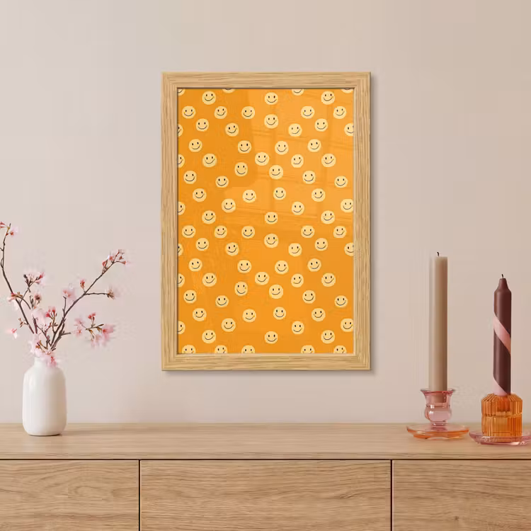 Poster met lijst - Smileys - Retro - Heel — 5