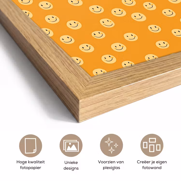Poster met lijst - Smileys - Retro - Heel — 6
