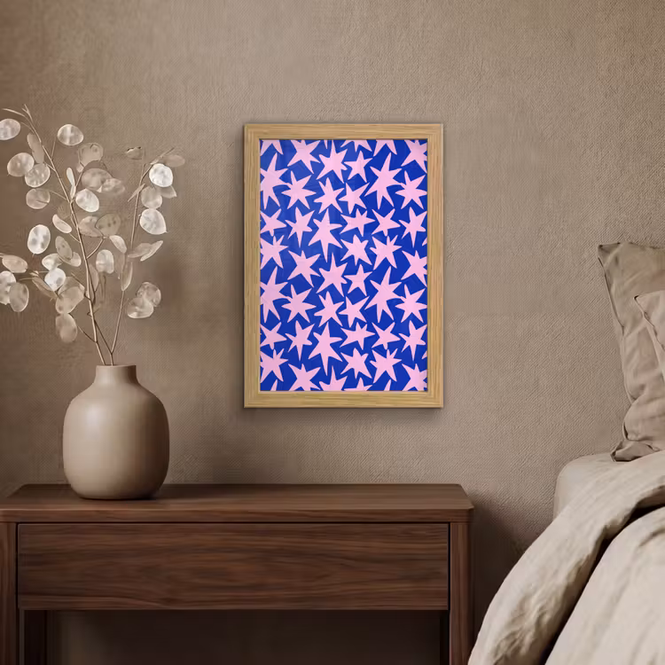 Poster met lijst - Modern - Sterren - Blauw — 4