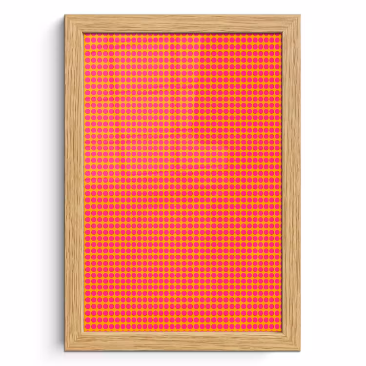 Poster met lijst - Modern - Stippen - Oranje — 1