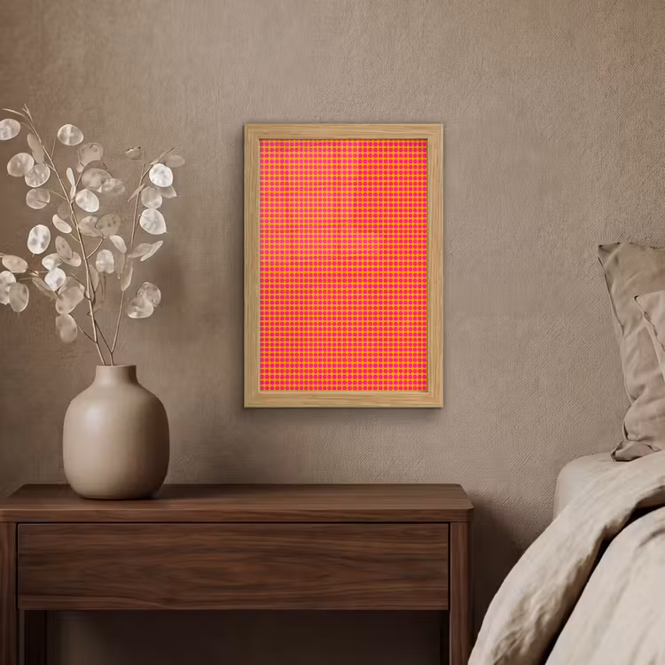 Poster met lijst - Modern - Stippen - Oranje — 4