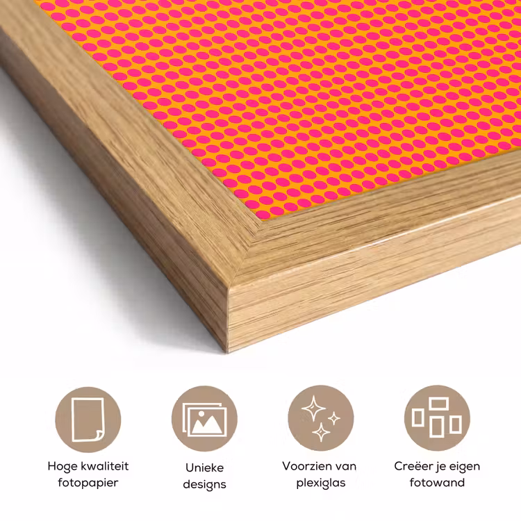Poster met lijst - Modern - Stippen - Oranje — 6