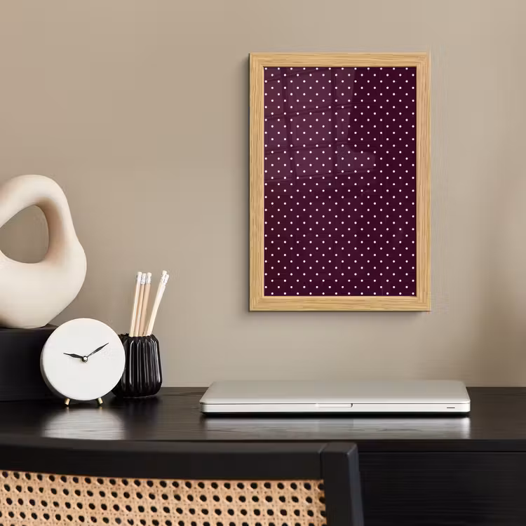 Poster met lijst - Stippen - Modern - Paars — 2