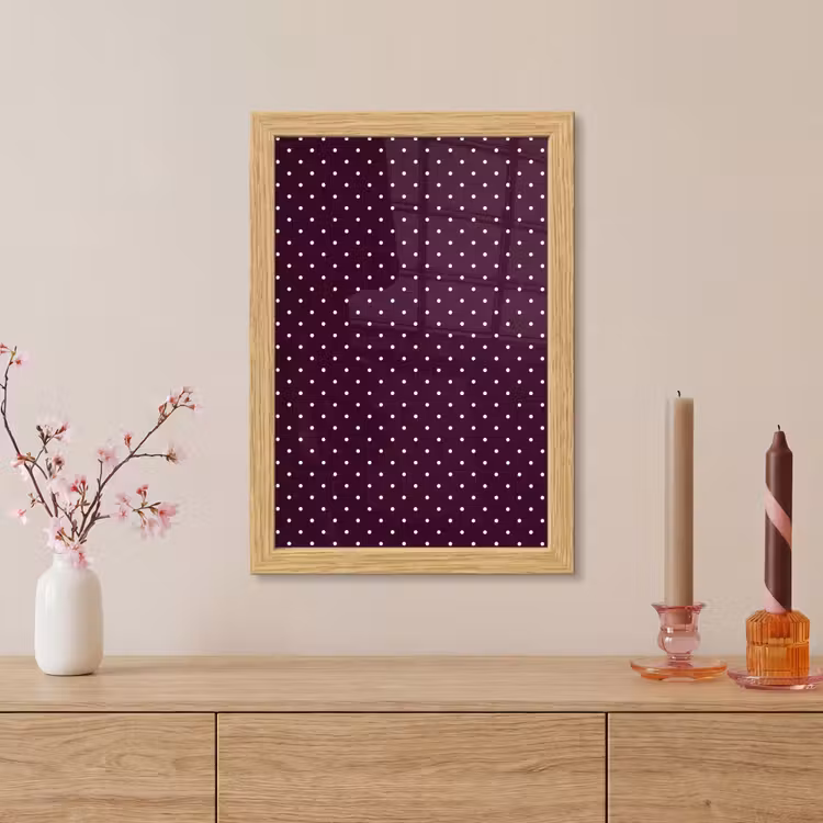 Poster met lijst - Stippen - Modern - Paars — 5