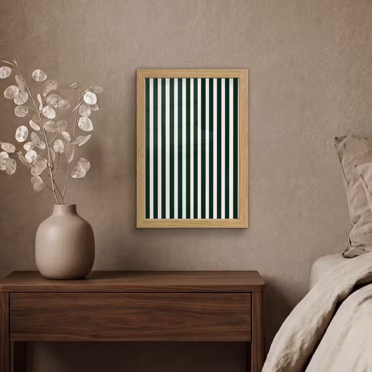 Poster met lijst - Strepen - Klassiek - Groen — 4