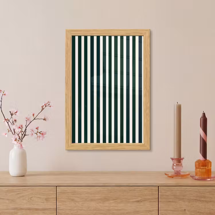 Poster met lijst - Strepen - Klassiek - Groen — 5