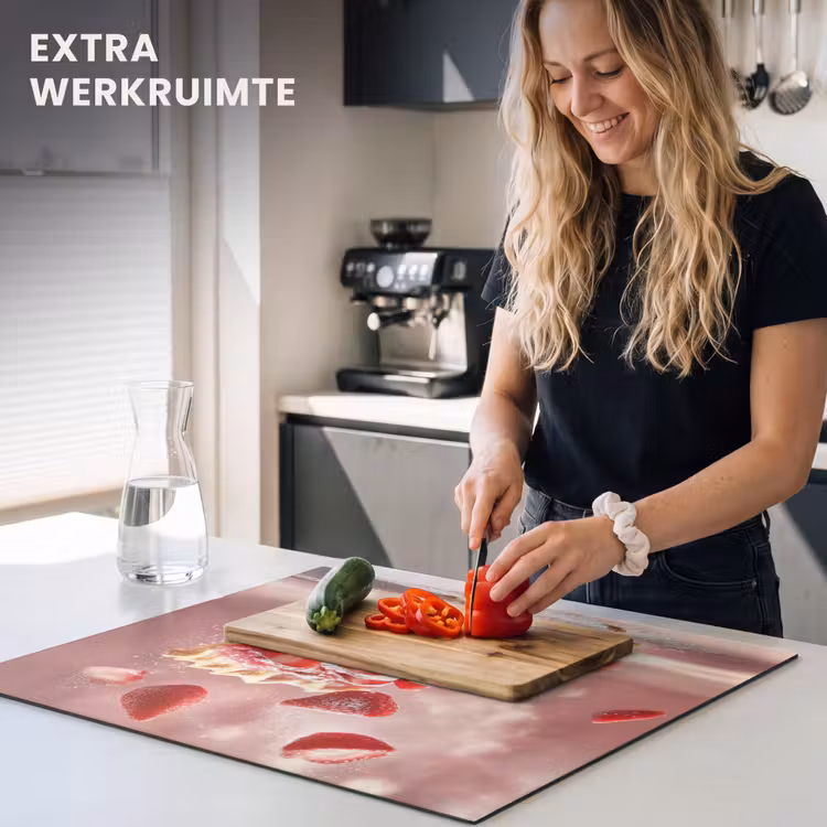 Inductie beschermer - Aardbei - Taart- Eten - Roze — 5