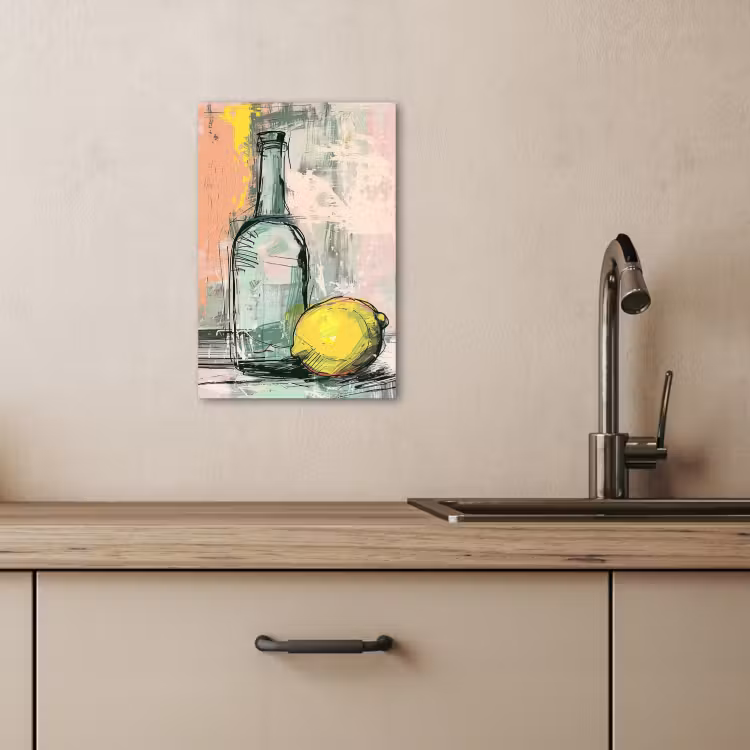 Canvas schilderij - Stilleven met Citroen — 2