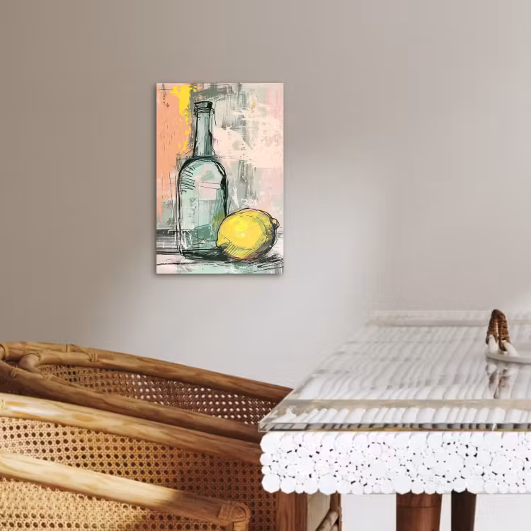 Canvas schilderij - Stilleven met Citroen — 3
