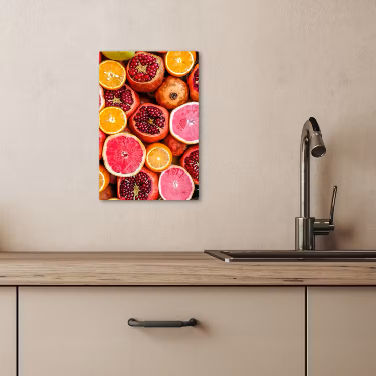Canvas schilderij - Citrus en Granaatappel Mozaïek — 2