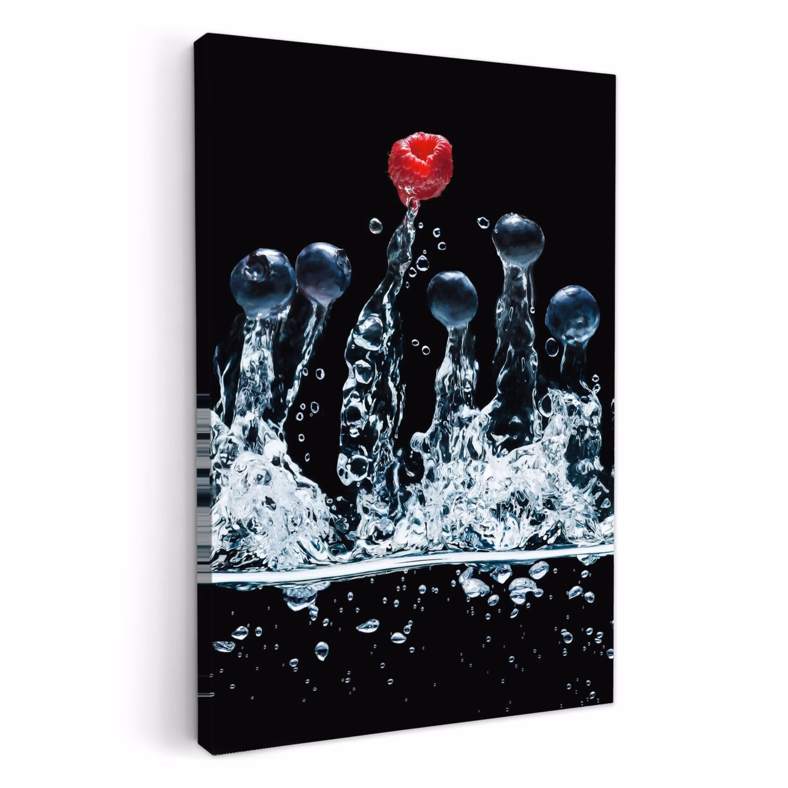 Canvas schilderij - Bessen Splash Symfonie — 1