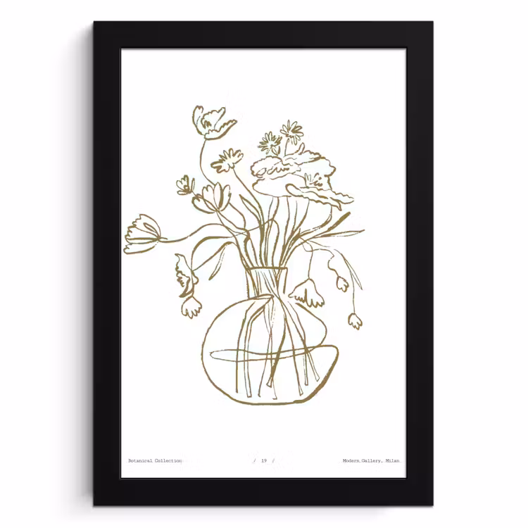 Poster met lijst - Eenvoudige Flora — 1