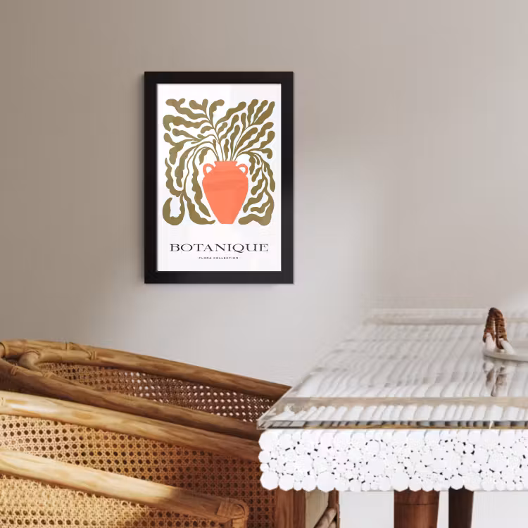 Poster met lijst - Karmozijn en Olijf — 2