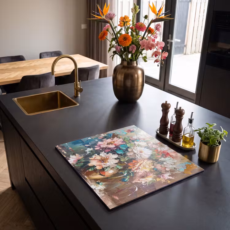 Inductie beschermer - Bloeiende Verfkwasttuin — 2