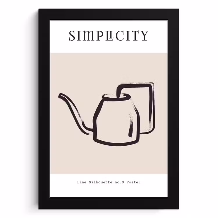Poster met lijst - Essentie van Eenvoud — 1