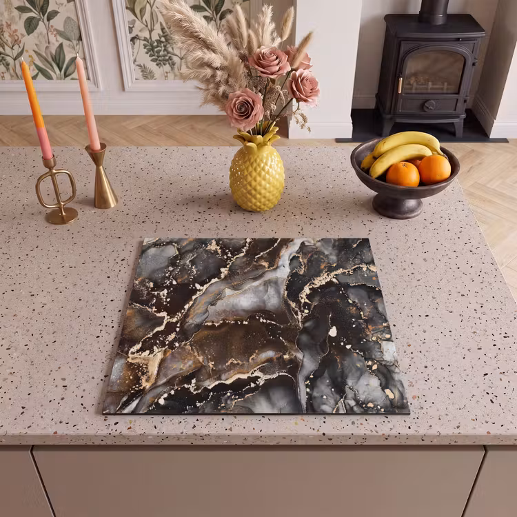 Inductie beschermer - Aardse Marmeren Luxe — 3