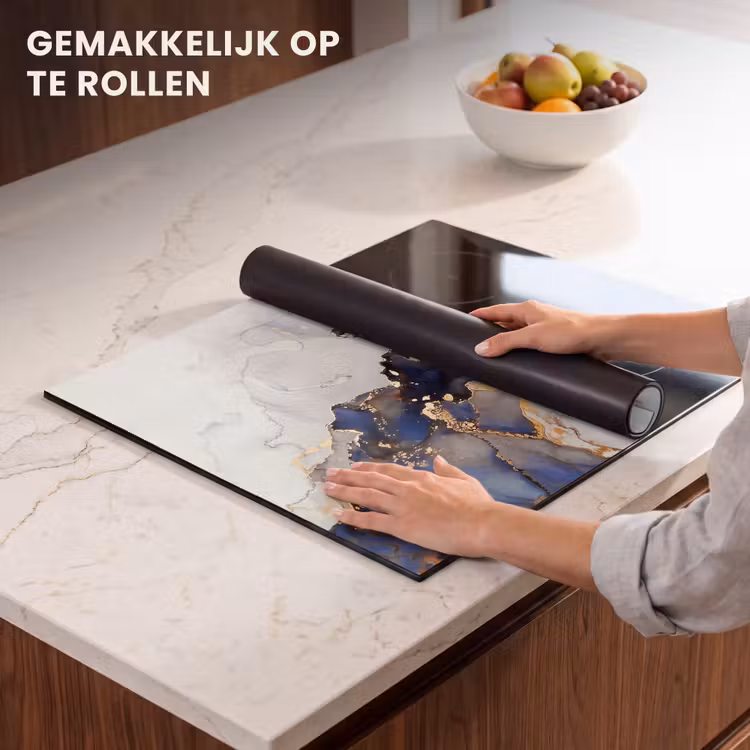 Inductie beschermer - Blauwe Dromen en Gouden Aders — 7