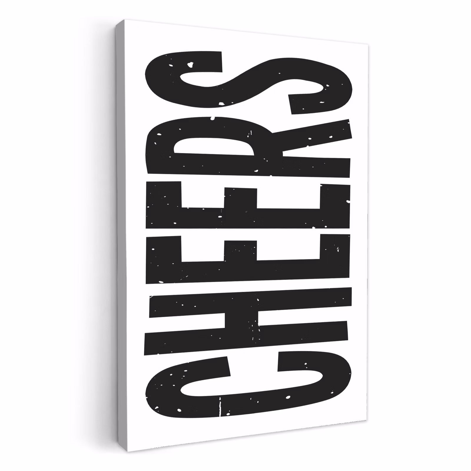 Canvas schilderij - Retro - Cheers - Zwart - Decoratie — 1