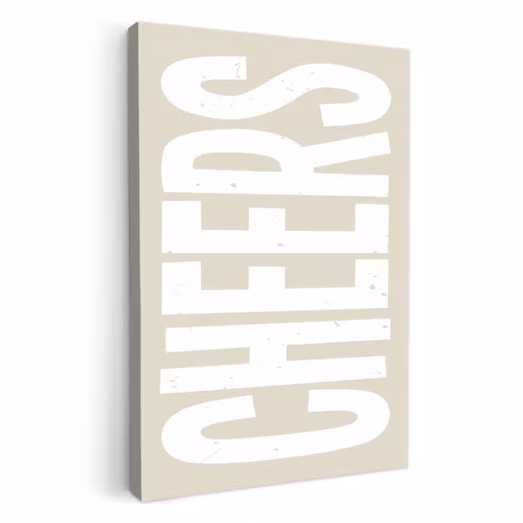 Canvas schilderij - Cheers - Feest - Japandi - Vintage — 1