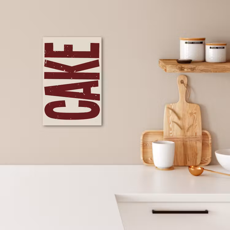 Canvas schilderij - Red - Cake - Decoratie - Eten — 3
