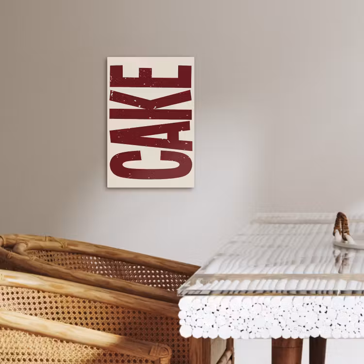 Canvas schilderij - Red - Cake - Decoratie - Eten — 4