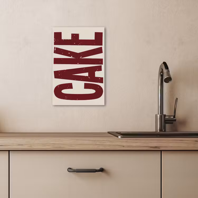 Canvas schilderij - Red - Cake - Decoratie - Eten — 5