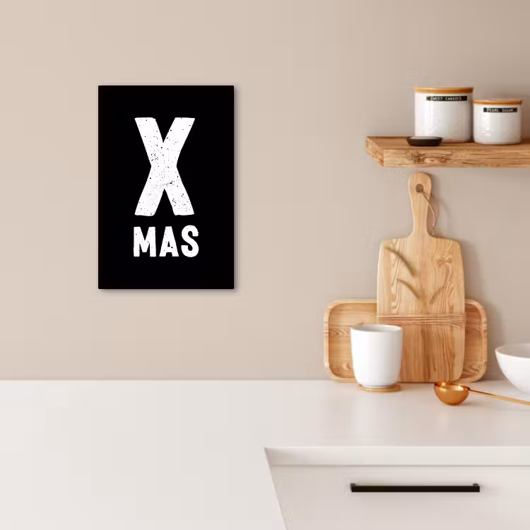 Canvas schilderij - Xmas - Kerst - Zwart - Vintage - Quotes — 3