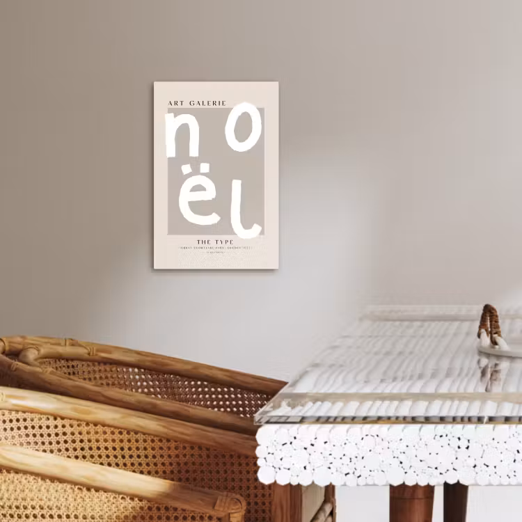 Canvas schilderij - Kerstmis - Quotes - Noël - Wit - Beige — 5