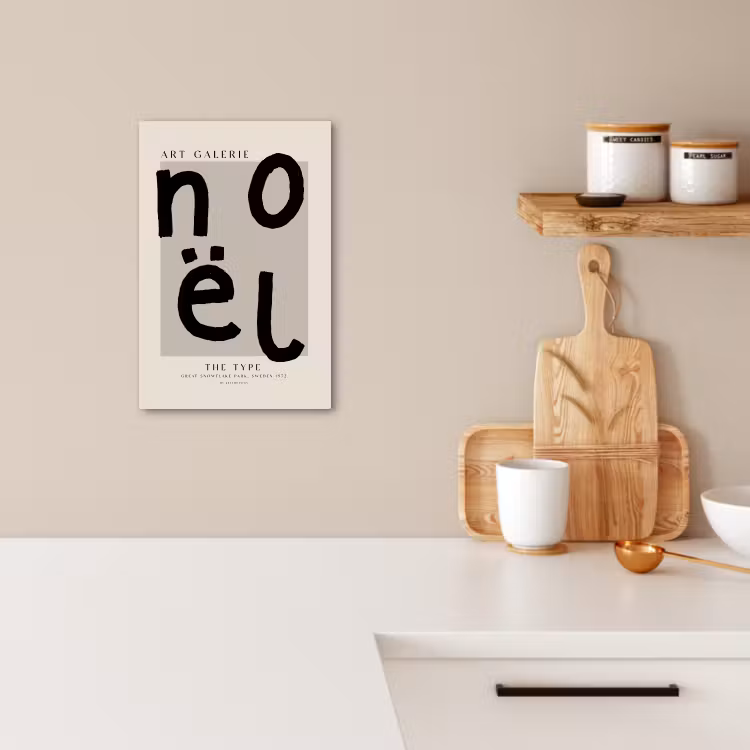 Canvas schilderij - Quotes - Noël - Zwart - Beige - Kerst — 3