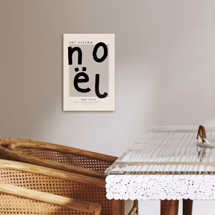 Canvas schilderij - Quotes - Noël - Zwart - Beige - Kerst — 4