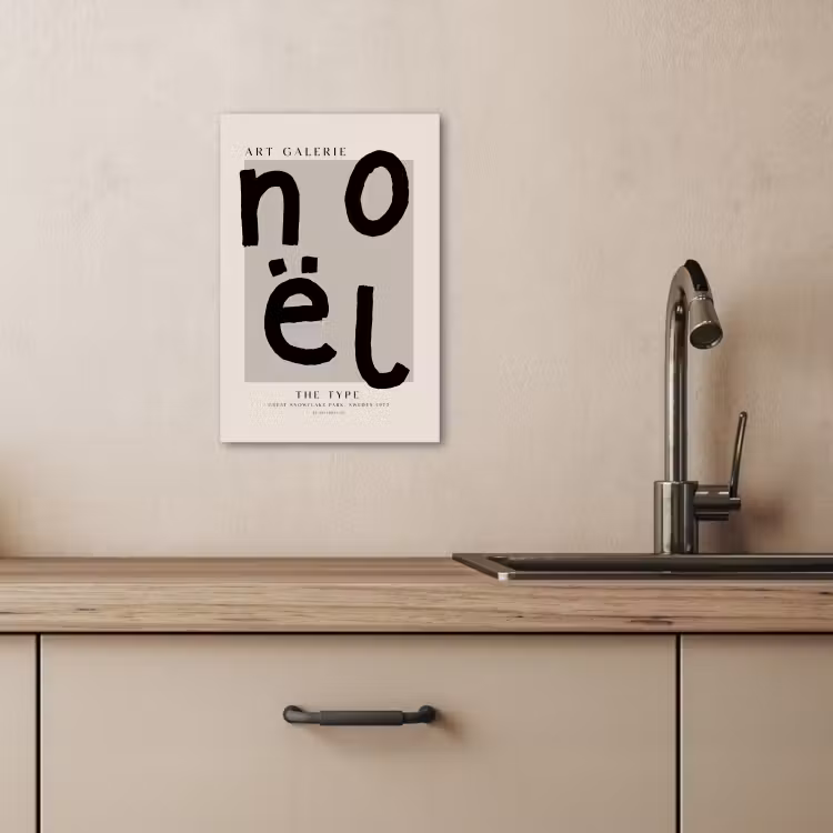 Canvas schilderij - Quotes - Noël - Zwart - Beige - Kerst — 5