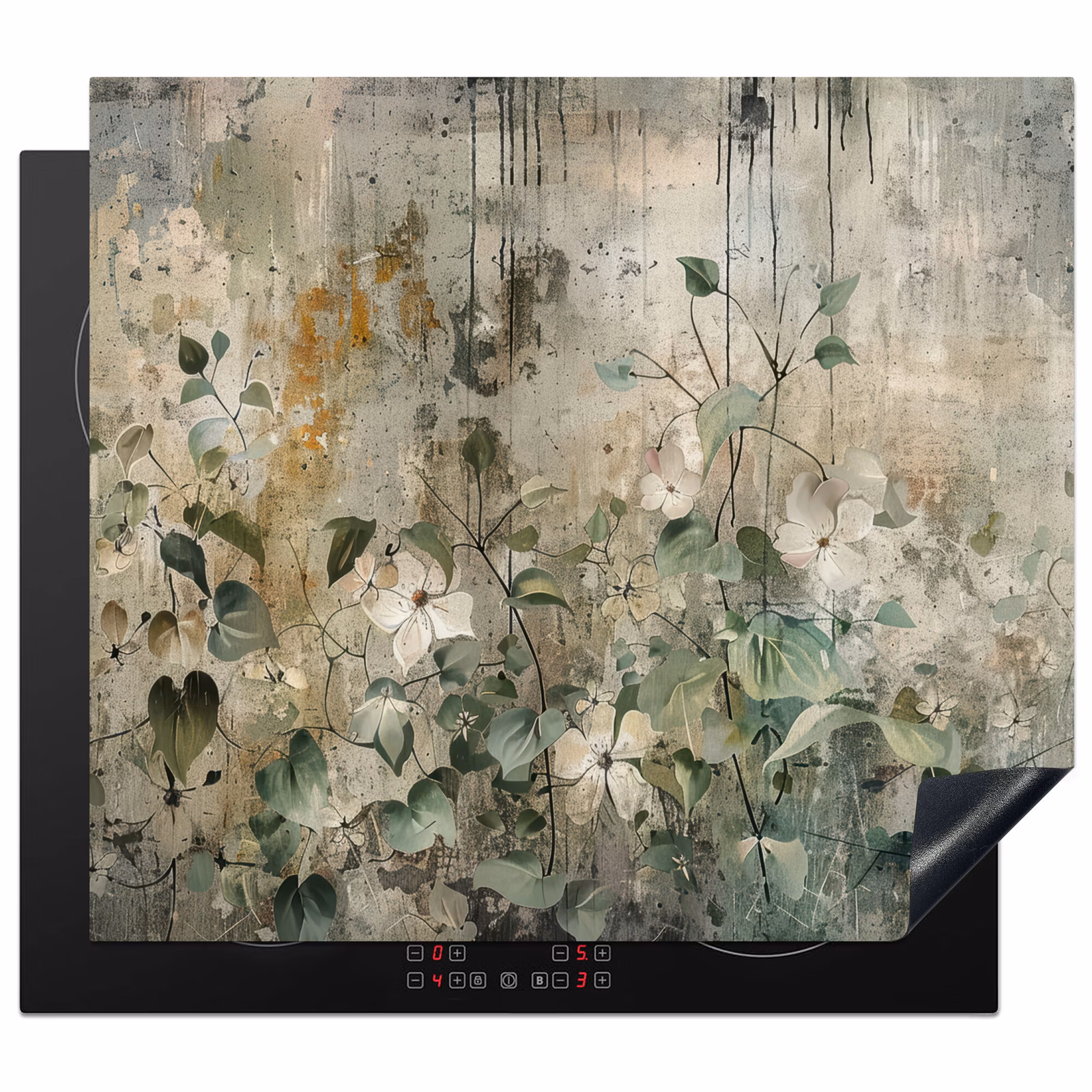 Inductie beschermer - Bloemen - Bladeren - Abstract - Modern — 1