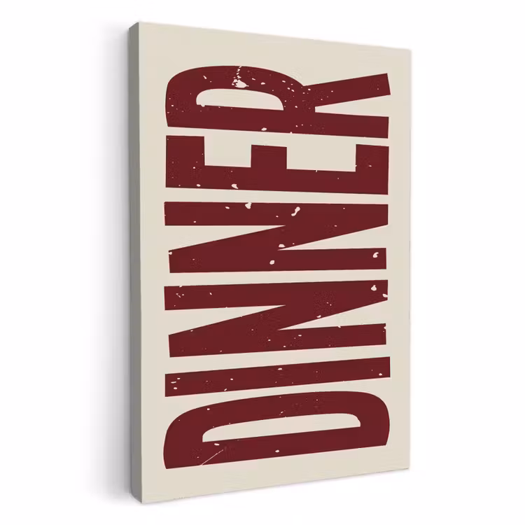 Canvas schilderij - Eten - Decoratie - Rood - Vintage — 1