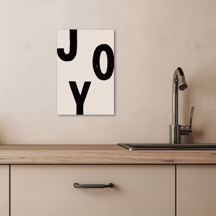 Canvas schilderij - Kerst - Quote - Joy - Zwart - Feestdagen — 3