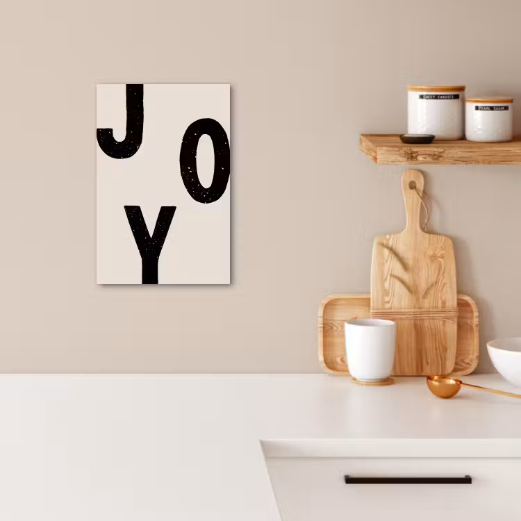 Canvas schilderij - Kerst - Quote - Joy - Zwart - Feestdagen — 5