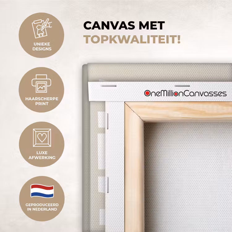 Canvas schilderij - Vintage - Beige - Japandi - Wit — 2