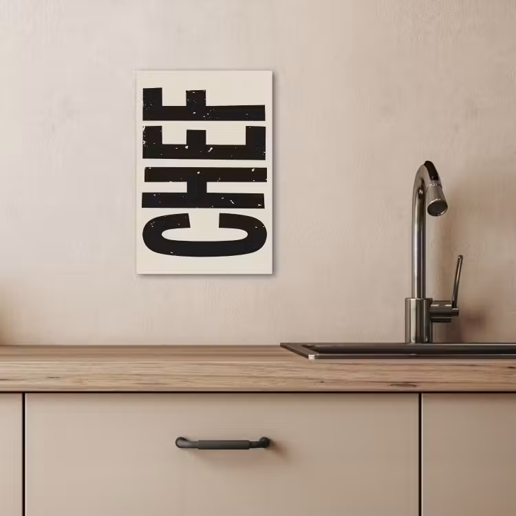Canvas schilderij - Vintage - Chef - Japandi - Zwart — 5