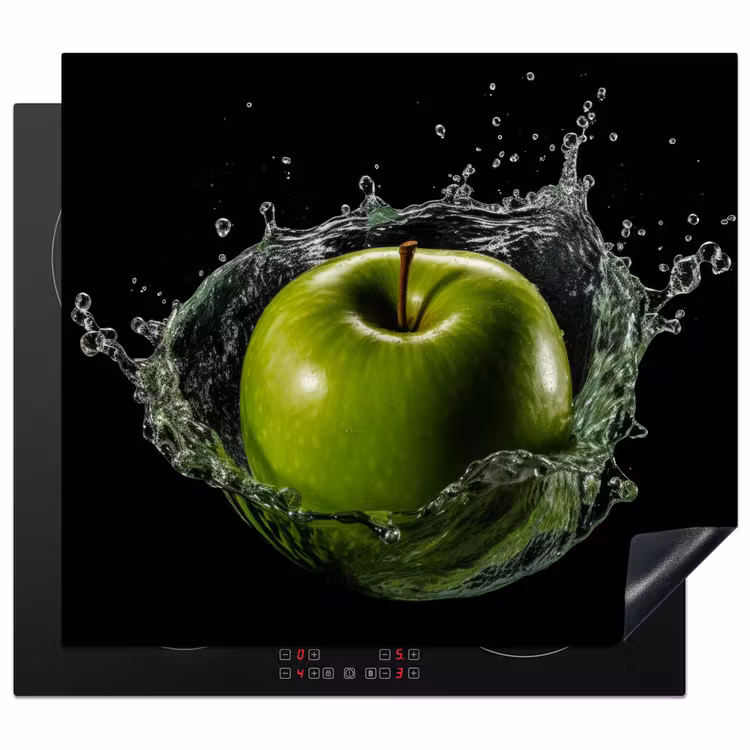 Inductie beschermer - Appel - Groen - Fruit - Water - Zwart — 1