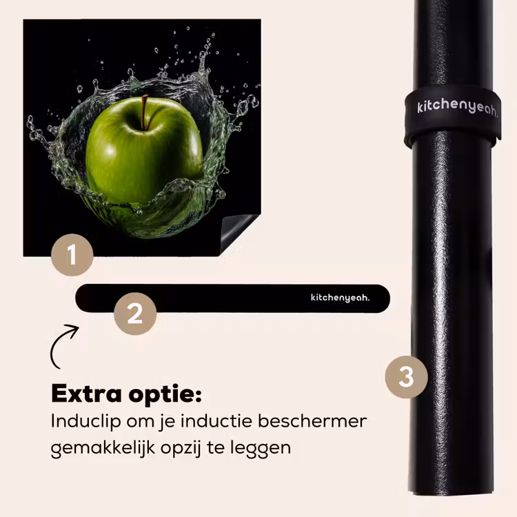 Inductie beschermer - Appel - Groen - Fruit - Water - Zwart — 8