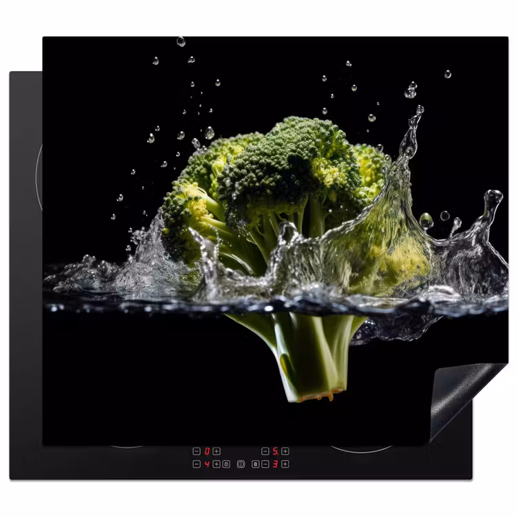 Inductie beschermer - Broccoli - Groen - Water - Zwart — 1