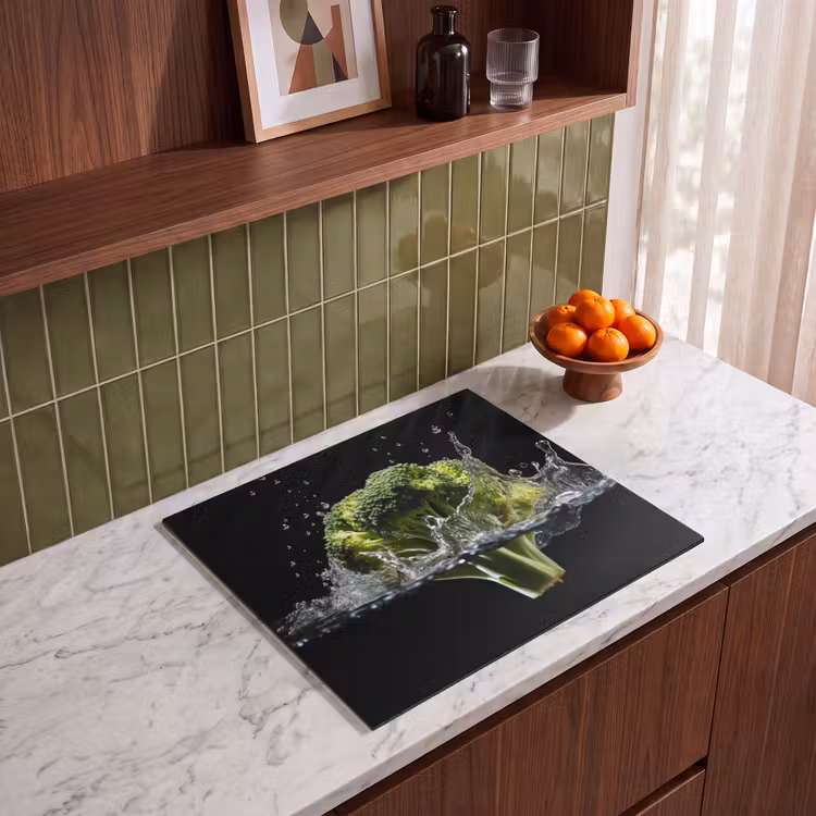 Inductie beschermer - Broccoli - Groen - Water - Zwart — 4
