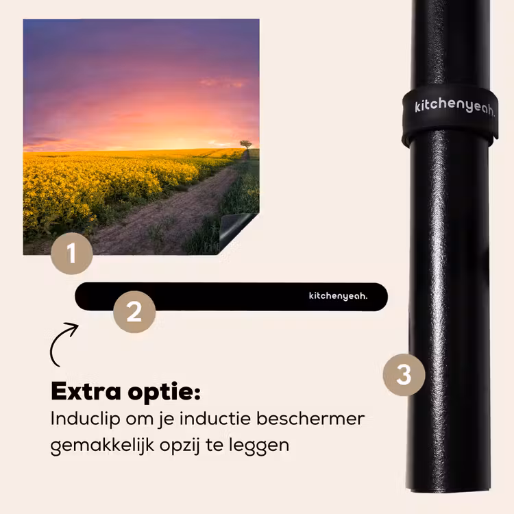 Inductie beschermer - Avondgloed boven Koolzaadveld — 8