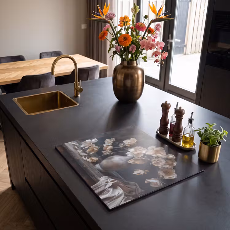 Inductie beschermer - Bloemen - Vaas - Kunst - Stilleven — 2