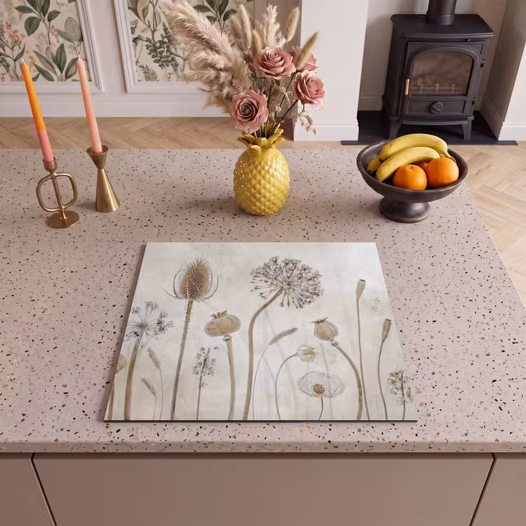 Inductie beschermer - Botanische Elegance in Sepia — 3