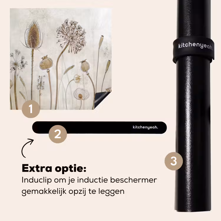 Inductie beschermer - Botanische Elegance in Sepia — 8