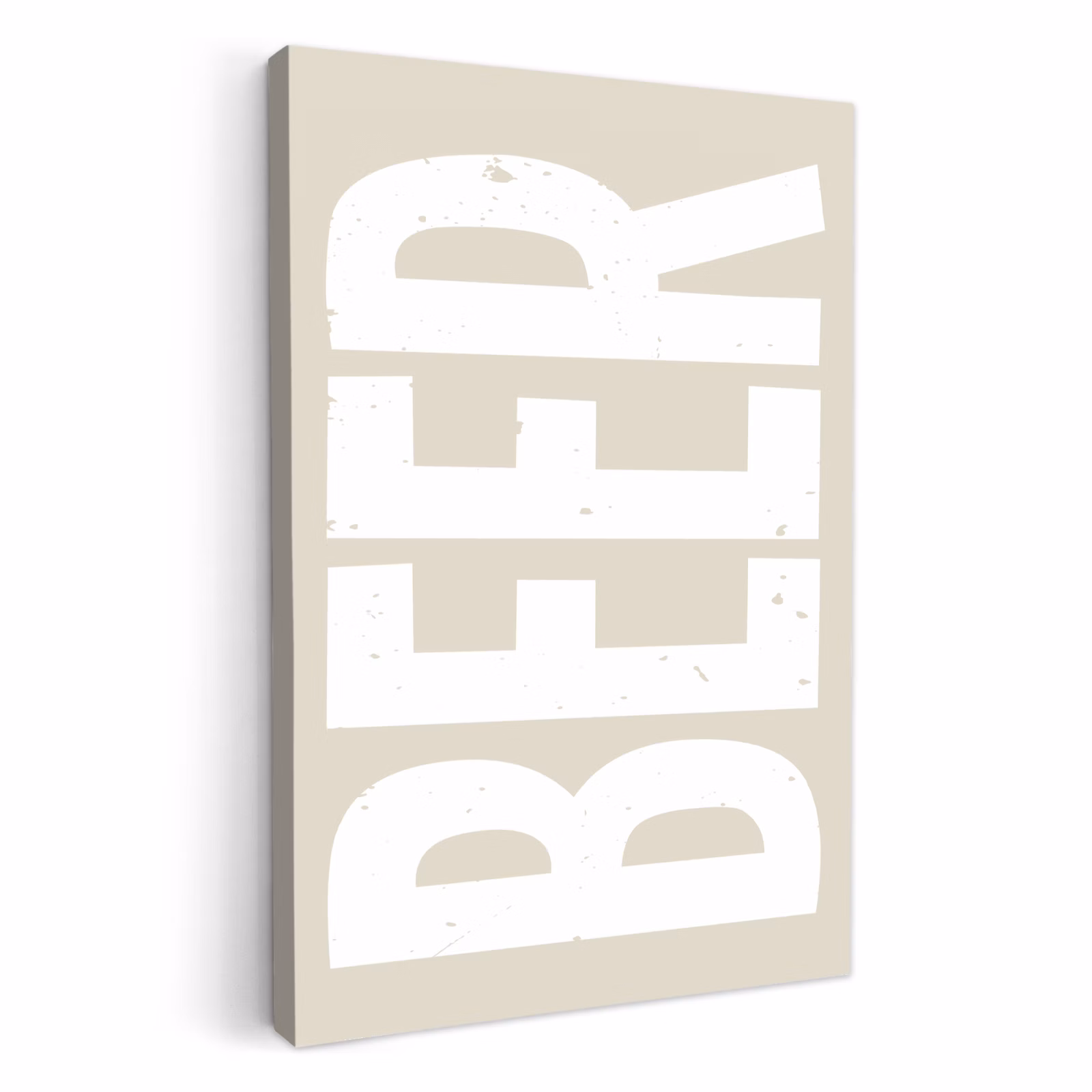 Canvas schilderij - Beer - Japandi - Beige - Decoratie — 1