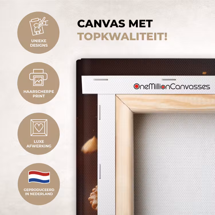 Canvas schilderij - Appel - Taart - Warm - Eten — 1
