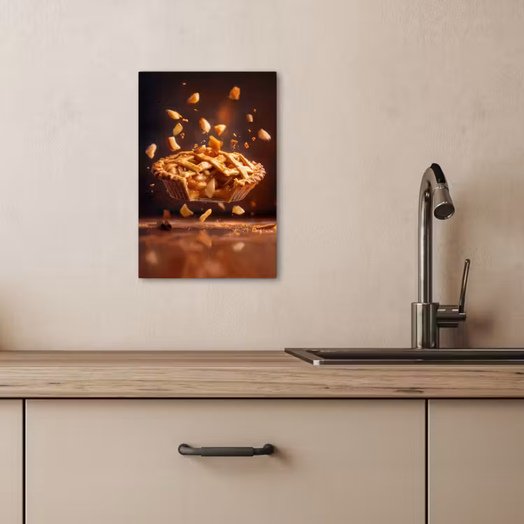 Canvas schilderij - Appel - Taart - Warm - Eten — 3
