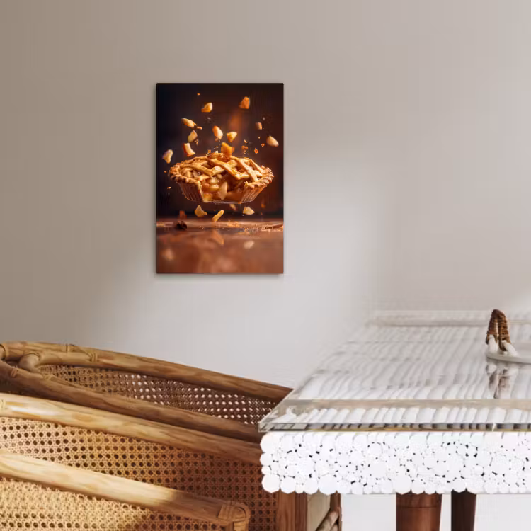 Canvas schilderij - Appel - Taart - Warm - Eten — 4