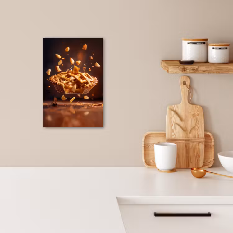Canvas schilderij - Appel - Taart - Warm - Eten — 5